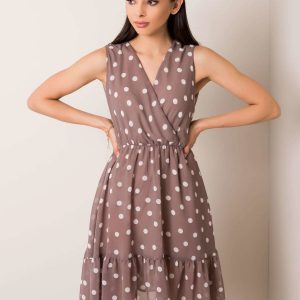 Dark beige dress Sayon RUE PARIS