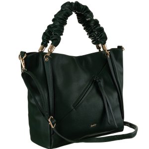 Dark Green Large Eco Leather Bag