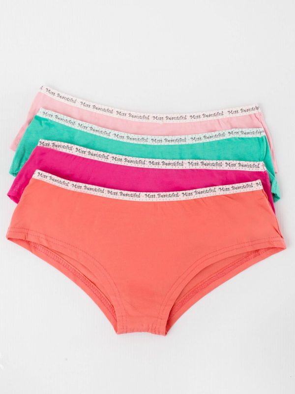 Colorful Cotton Panties 4 Pieces