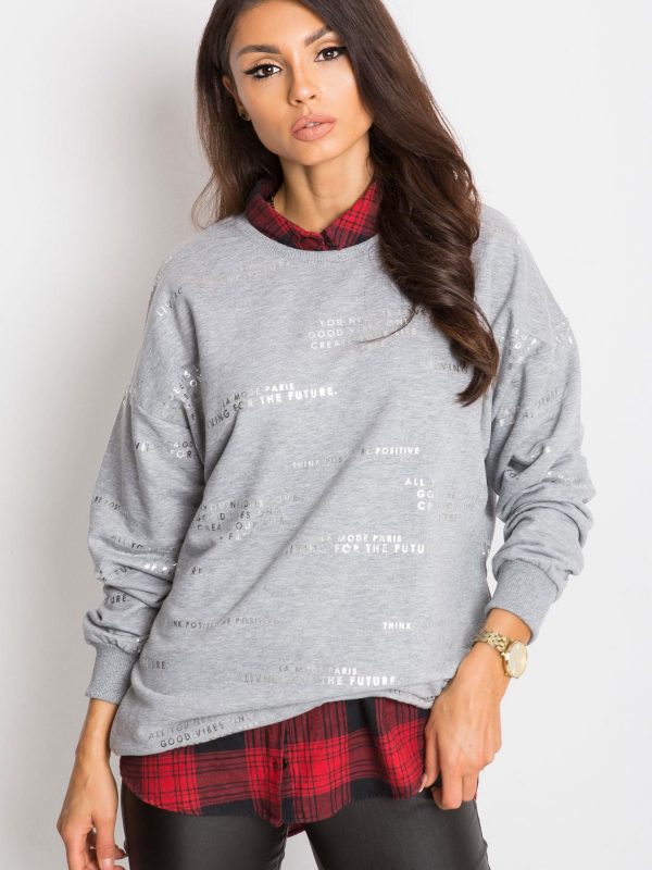 RUE PARIS Grey Sweatshirt Divene