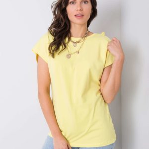 Yellow blouse with flounces by Leanne