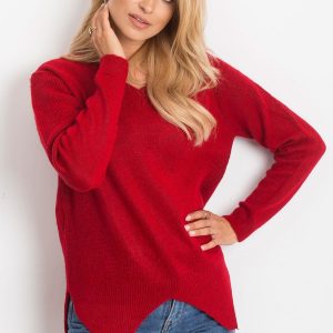 RUE PARIS Dark red Believe sweater