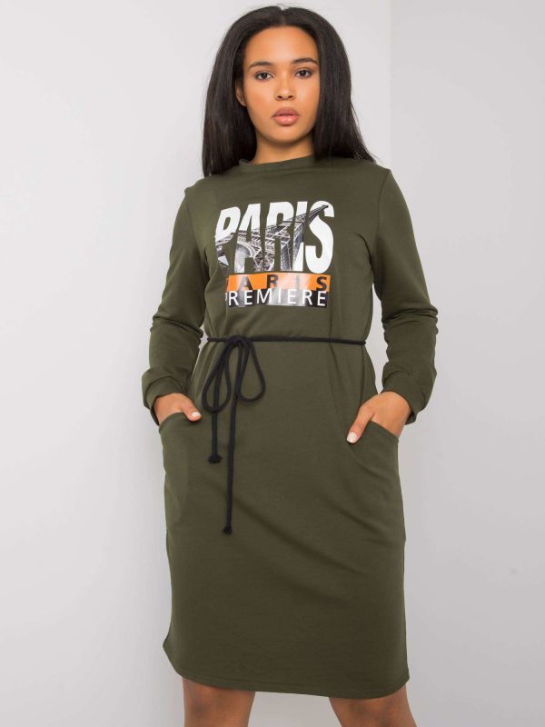 Khaki Cotton Dress Lareen