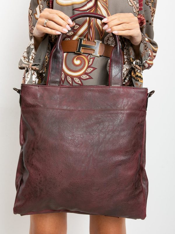 Burgundy Women's Eco Leather Shoulder Bag