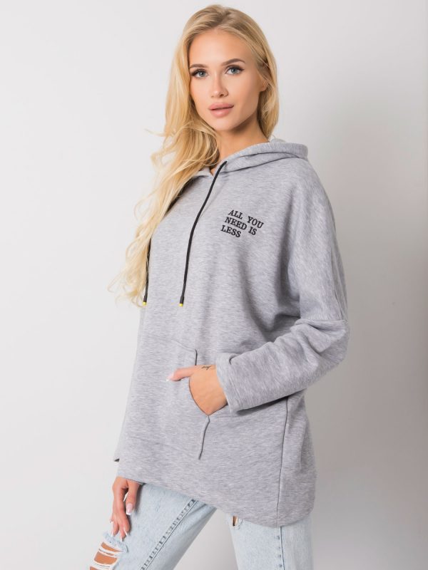 Laylla Grey Melange Hoodie