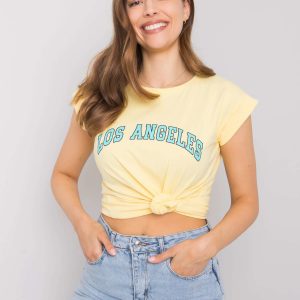 Yellow t-shirt with the inscription Tessa RUE PARIS