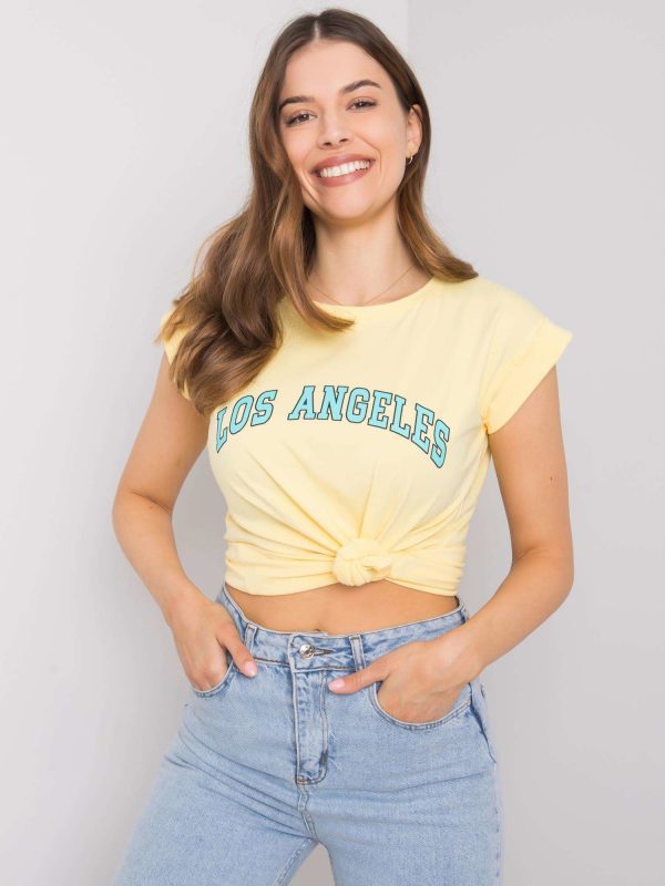 Yellow t-shirt with the inscription Tessa RUE PARIS