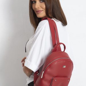 Red Women's Eco Leather Backpack