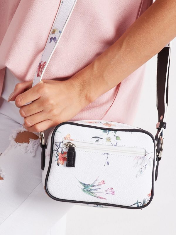 White Floral Purse