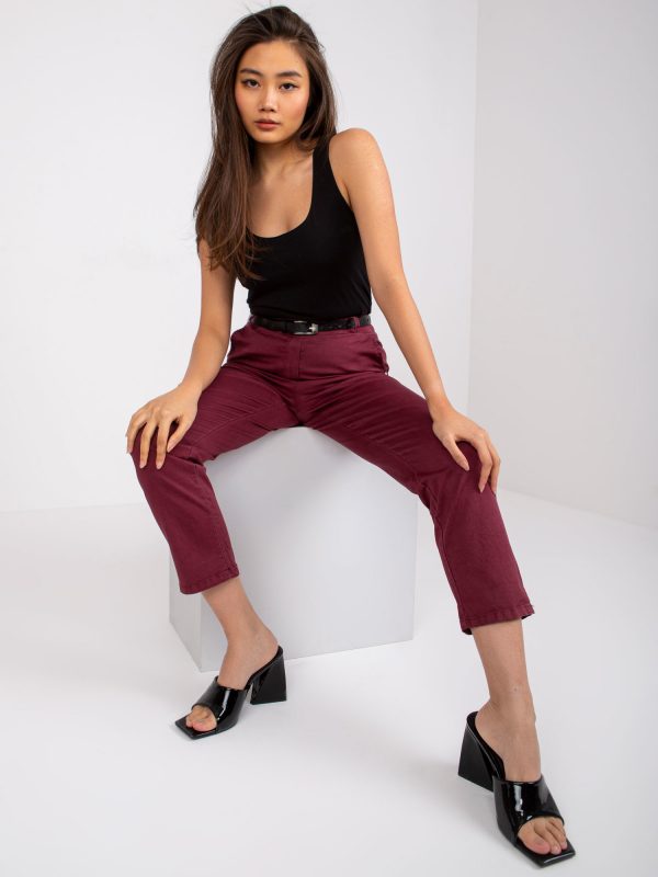 Burgundy trousers from Patricia fabric