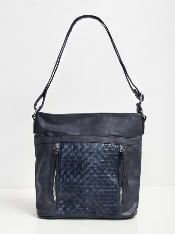 Blue bag with braid motif