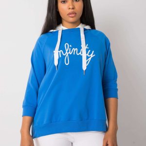 Dark Blue Plus Size Hoodie Patrina