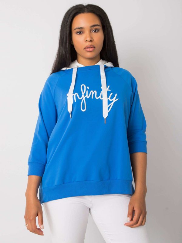 Dark Blue Plus Size Hoodie Patrina