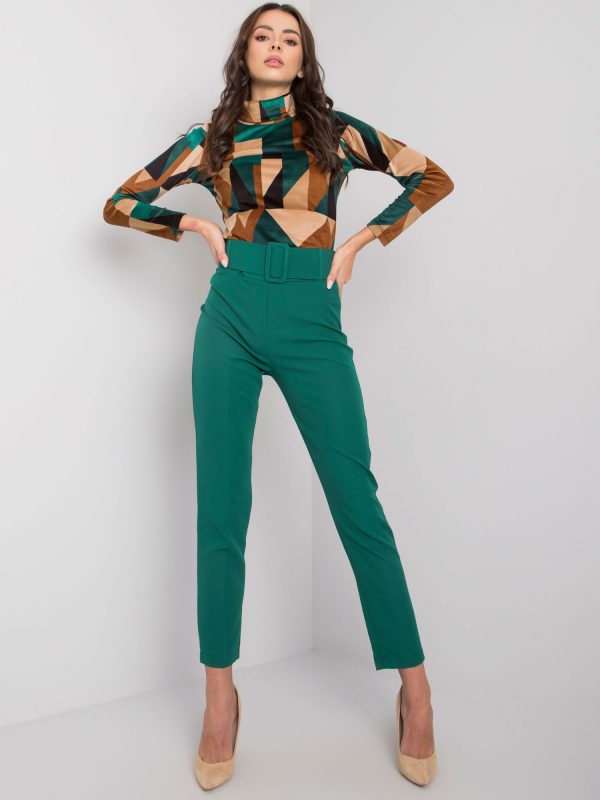 Green trousers with Aurella belt