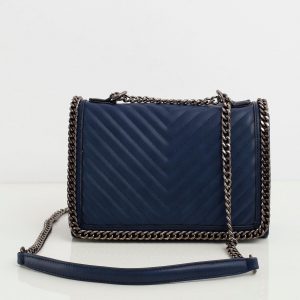 Navy blue bag with chain