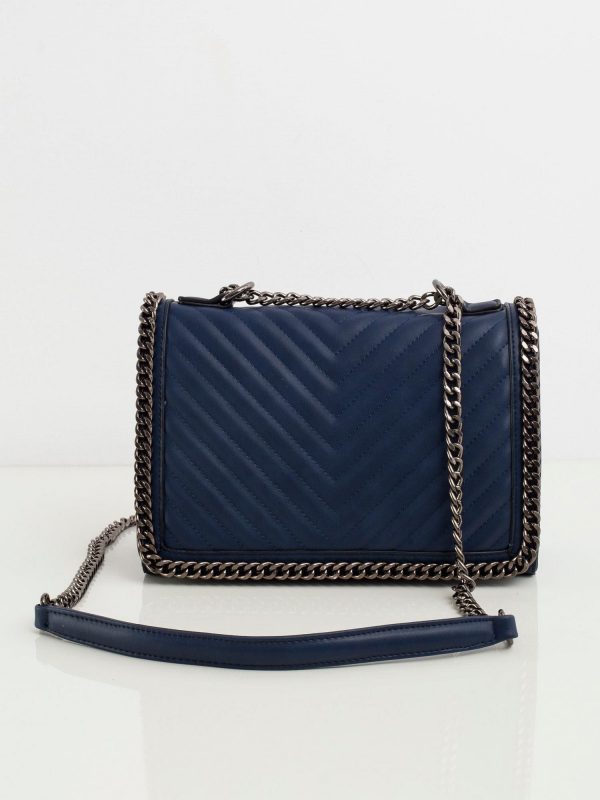 Navy blue bag with chain