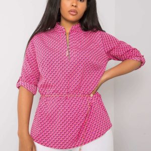 Pink plus size blouse with Benecia patterns