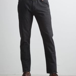 Dark Grey Fabric Men's Pants