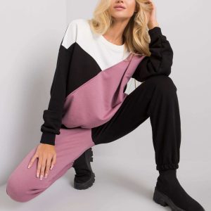 Dirty pink and black sweatsuit set Krista RUE PARIS