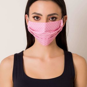 Pink polka dot protective mask