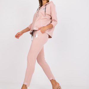 Dirty pink casual set with Andres pants