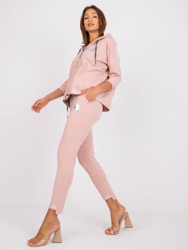 Dirty pink casual set with Andres pants