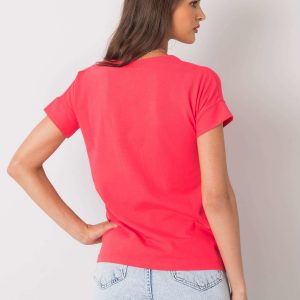 Dark coral t-shirt with inscription Leila