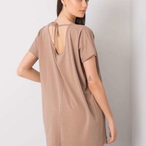 Dark beige casual blouse Gilda