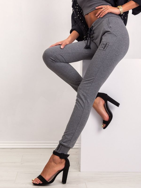 Dark Grey Alluring Trousers