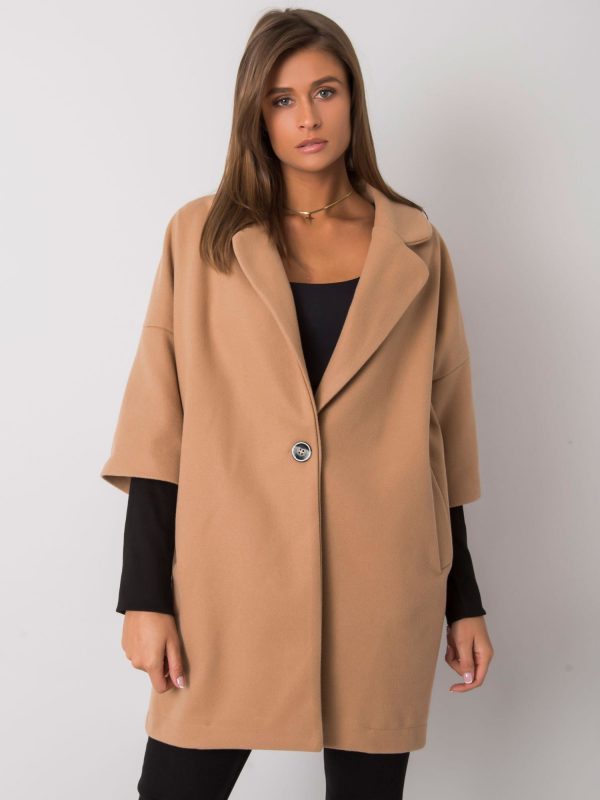 Camel loose coat Aliz RUE PARIS