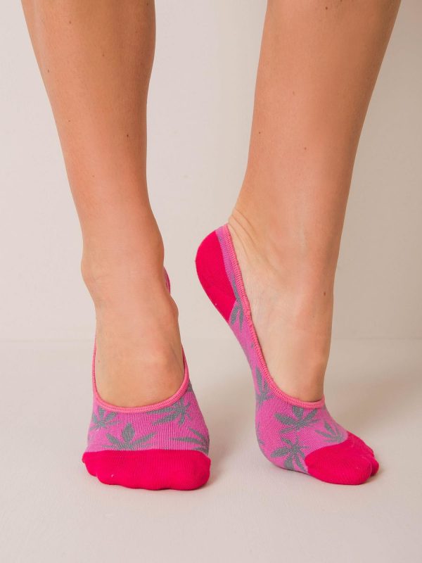 Pink Patterned Footer Socks