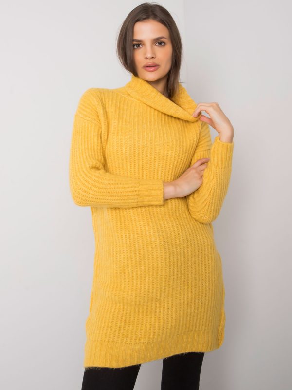 Yellow long turtleneck sweater Daventry RUE PARIS