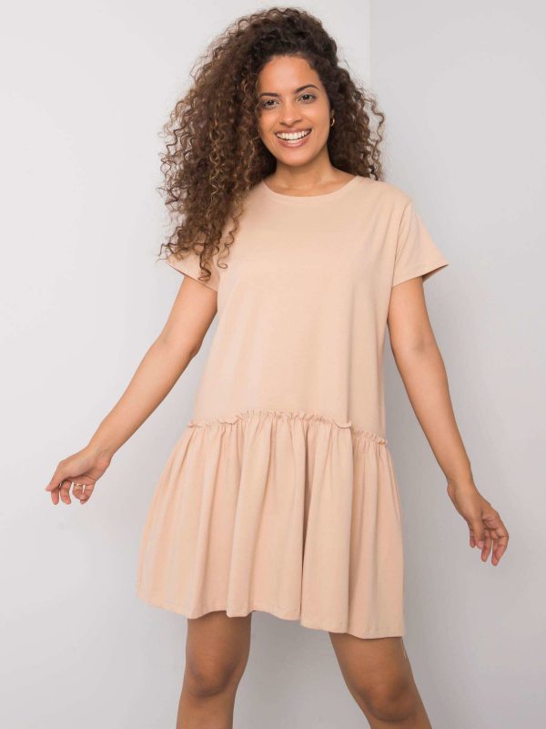 Cammie Ruffle Coffee Dress