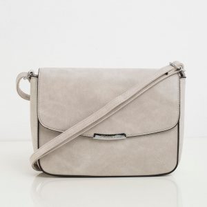 Light gray faux leather mailbag