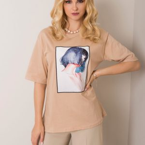 Beige t-shirt Girl RUE PARIS