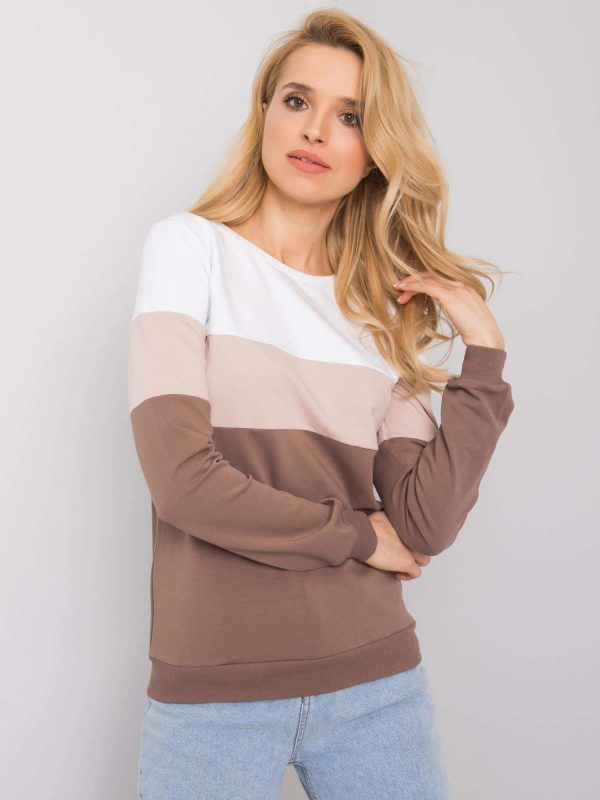 White and brown sweatshirt Larice RUE PARIS