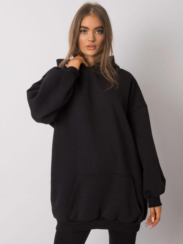 Roselle black kangaroo long sweatshirt