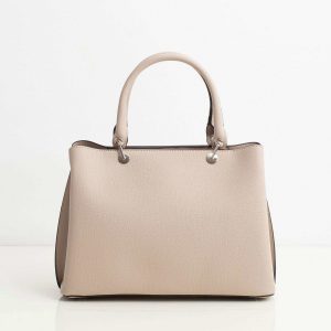 Beige women's bag saffiano