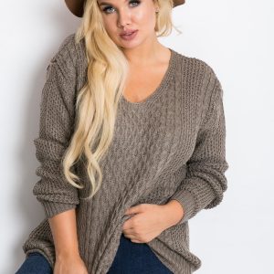 Dark Beige Plus Size Tango Sweater