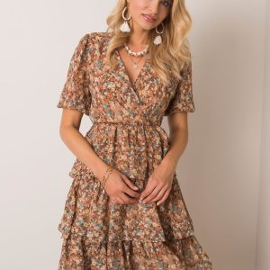 Dark beige dress Margarita RUE PARIS