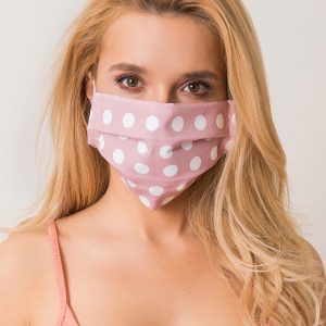 Dirty pink cotton mask