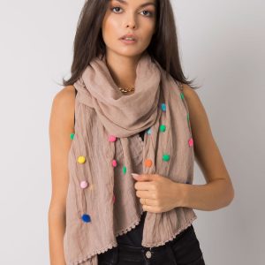 Women's beige viscose wrap