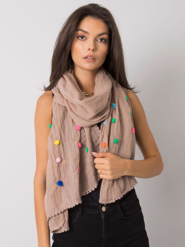 Women's beige viscose wrap