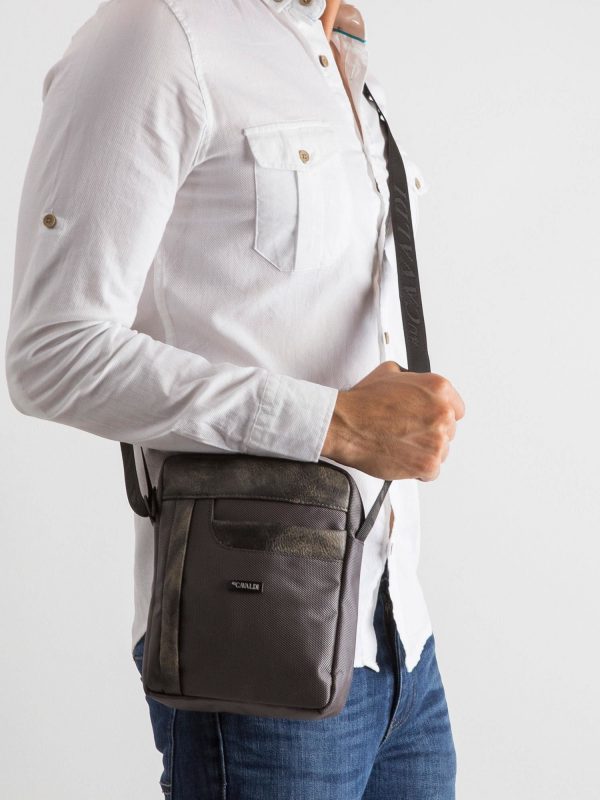 Dark Grey Men's Shoulder Bag