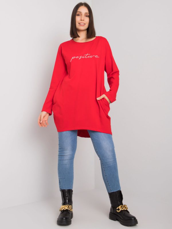 Red plus size tunic with Kaylah inscription