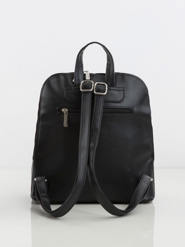 Black backpack with pocket