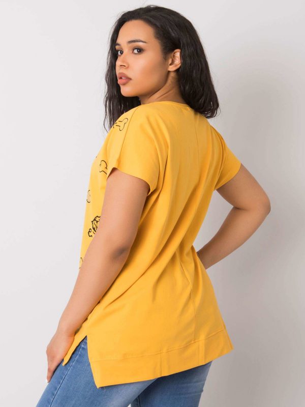 Shanna Yellow Plus Size Blouse