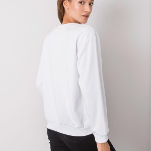 White sweatshirt for women Drew RUE PARIS