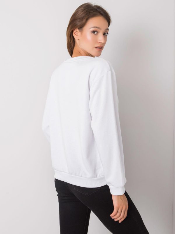 White sweatshirt for women Drew RUE PARIS