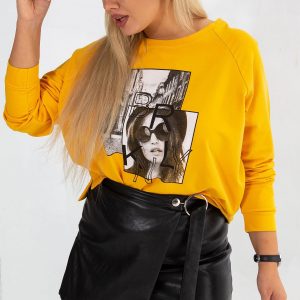 Dark yellow plus size sweatshirt Stargaze